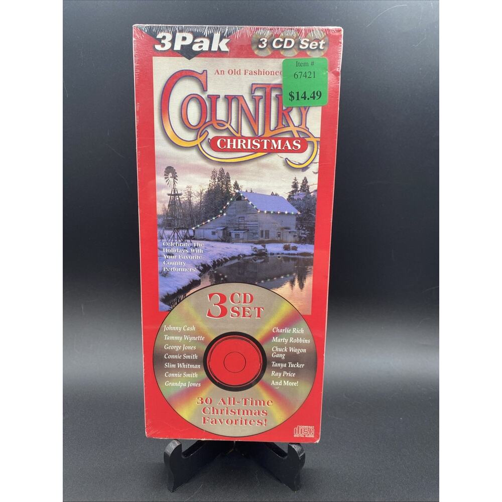 MARTY JOHNNY CASH ROBBINS - An Old Fashioned Country Christmas - 3 CD SET